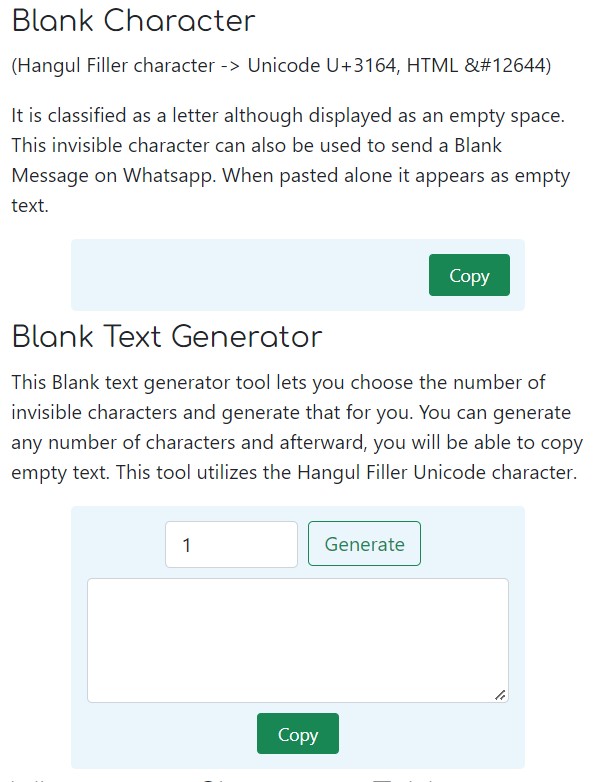 Blank Text Copy Invisible Unicode Characters Science Technology 