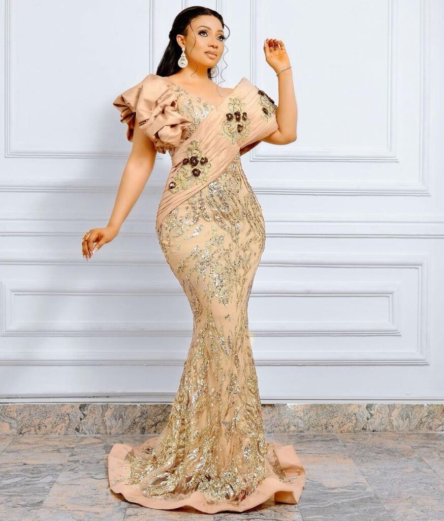 Nigerian wedding dresses for guests sale