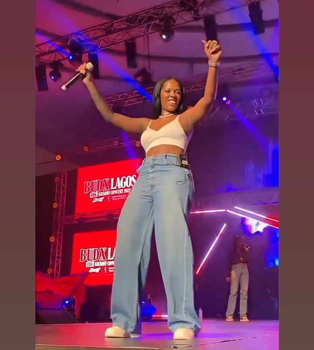Tiwa Savage Quickly Check For Her Jewelry After A Fan Rushed On Stage