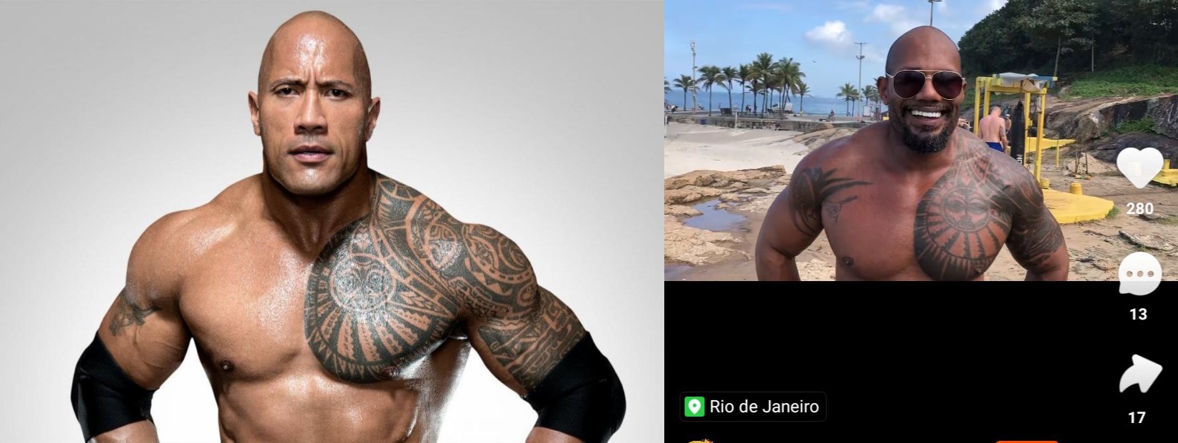 Meet The Brazilian Man That Looks Exactly Like Actor The Rock(photos) -  Romance - Nigeria