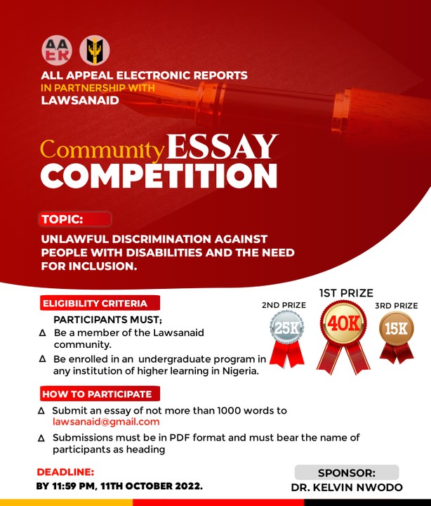essay competition in nigeria 2022