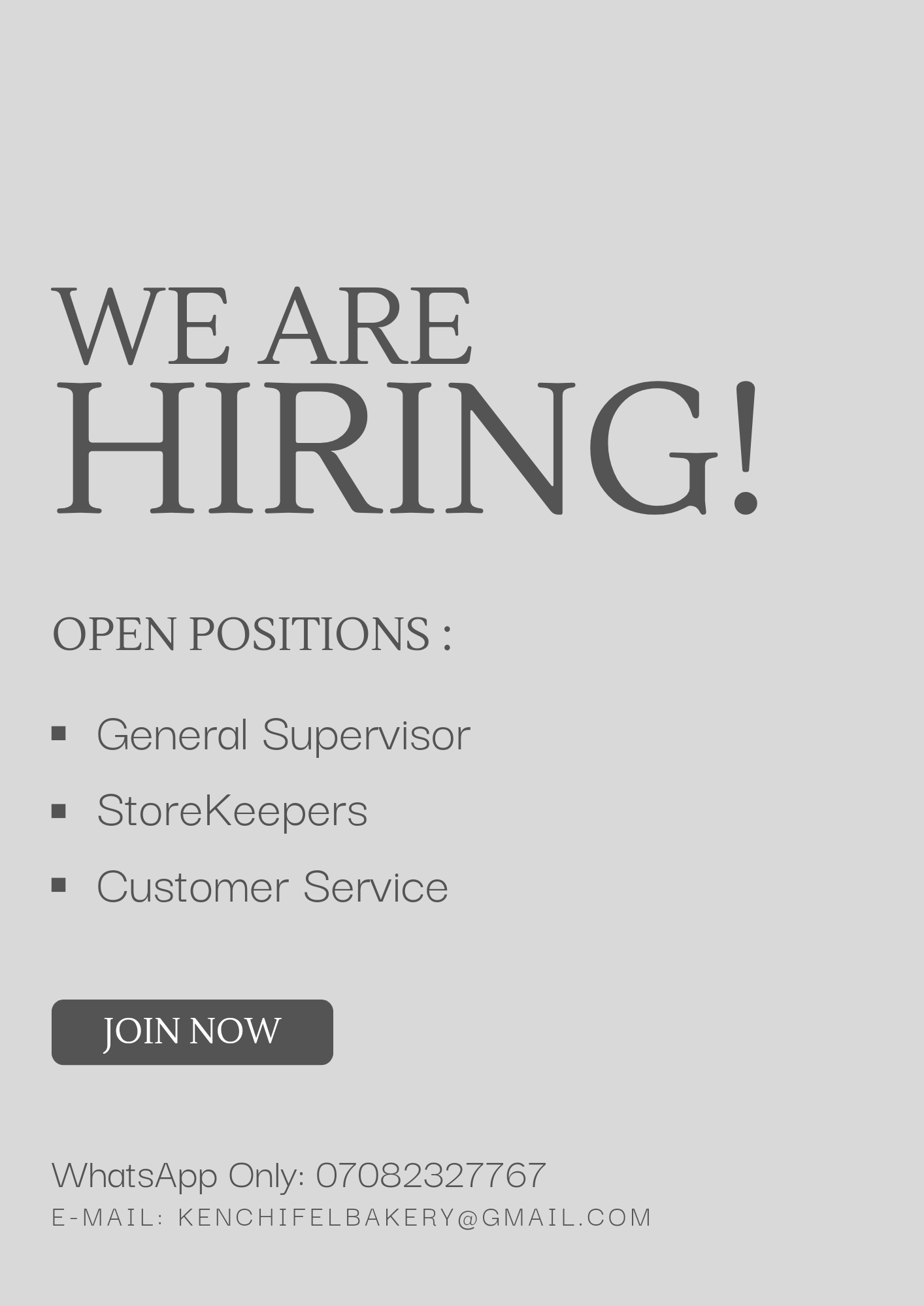 We Are Hiring!!! - Jobs/Vacancies - Nigeria