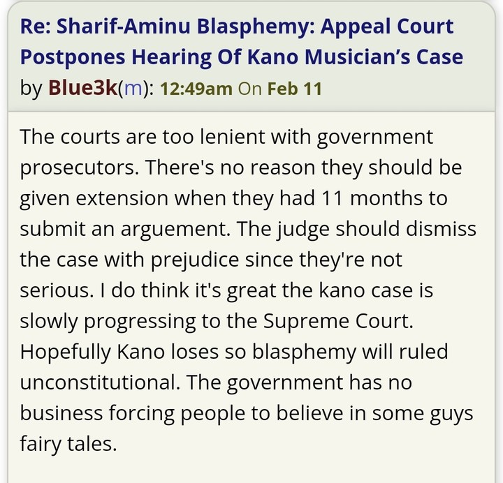 Sharif-aminu Appeals To The Supreme Court Regarding Blasphemy  Constitutionality - Politics (2) - Nigeria