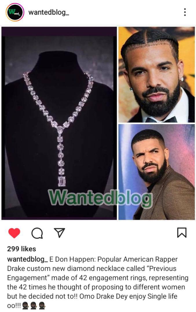 Drake's 13 Million Dollar Diamond Necklace