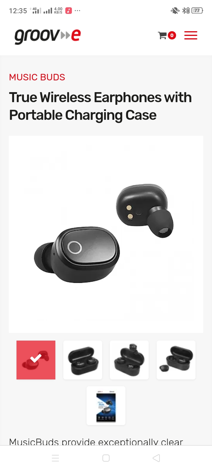 SOLD Groove Earbud With Good Bass N Excellent Sound Production