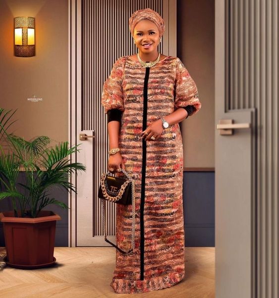 Trendy Ankara Boubou Gown Styles Beautiful Lace Kaftan Dress Styles 2023 Fashion Nigeria