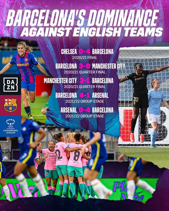 Chelsea VS Barcelona At 1230 Today (Women's Champions League Semi