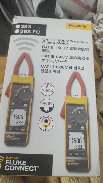 Fluke 393 Fc True-rms Clamp Meter Cat Iii 1500 V With Iflex for