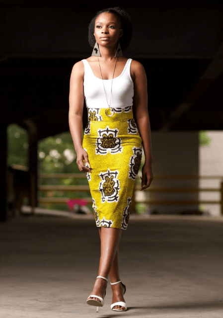 Collection Of High Waist Ankara Pencil Skirt For Women - Fashion - Nigeria