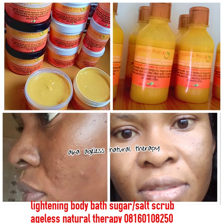 Aromatherapy Sugar/Salt Skin Lightening Body Bath Scrub - Family - Nigeria