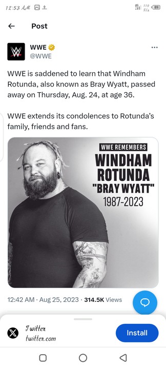 Former WWE Champion Windham Rotunda aka Bray Wyatt Dies at Age 36