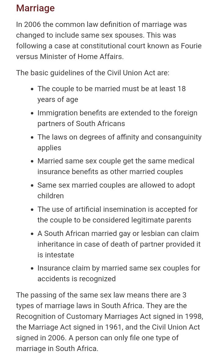 Wow! SA Has Special Visa For LGBTQ+ Foreigners (GRAPHIC PIX) - Romance -  Nigeria