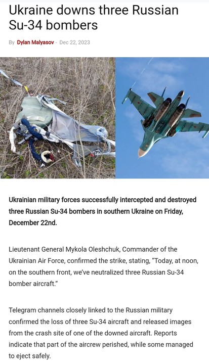 Ukraine Downs 3 Russian Su-34 In A Day With Patriot Air Defense - Foreign  Affairs - Nigeria