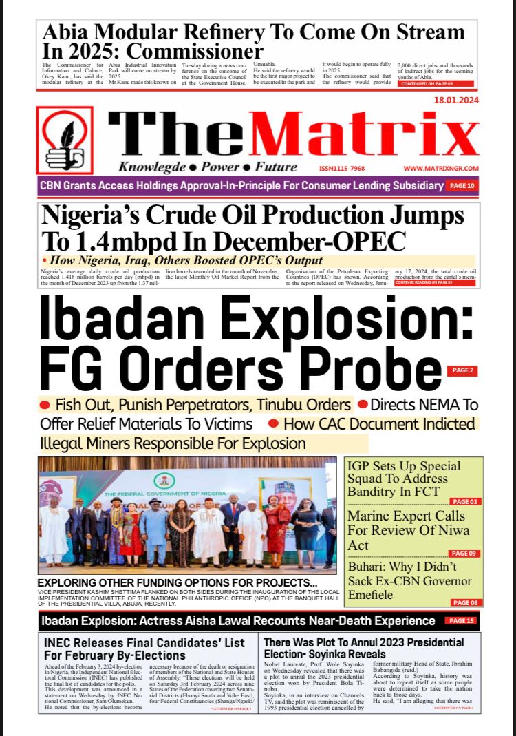 Top 10 Stories Across Nigerian Newspapers THURSDAY MORNING January 18   18050168 Coverphoto Jpegb130430a6d9fb026da3cdc8e4b356b9b