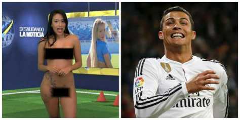 Reporter Removes Clothes While Reporting On Ronaldo - Sports - Nigeria