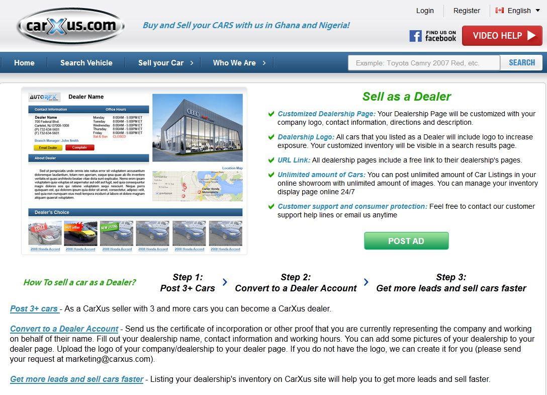 How to Sell Cars Online with  