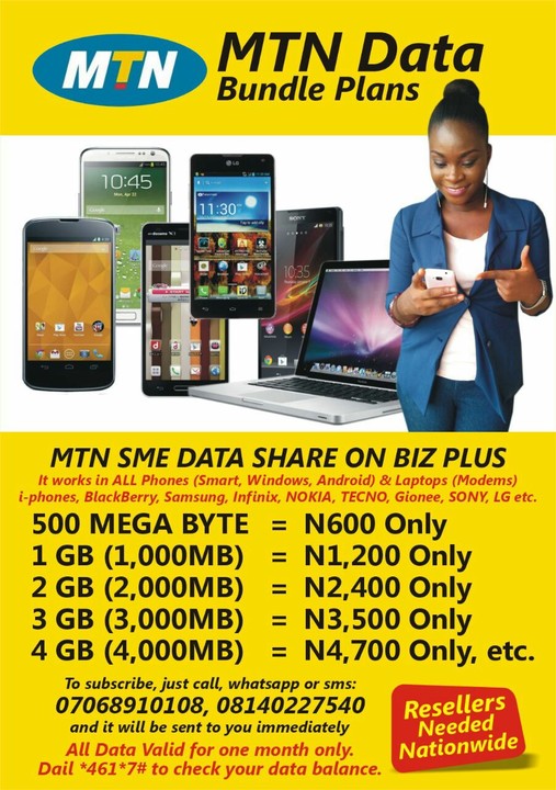 Cheapest MTN Data Bundle Price (2GBN1000) Phone