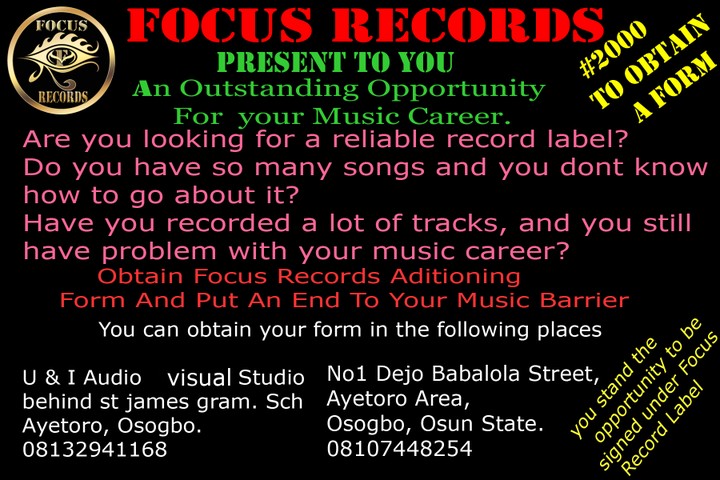 New Record Label Looking To Sign Up 15 Talented Upcoming Artists -  Education - Nigeria
