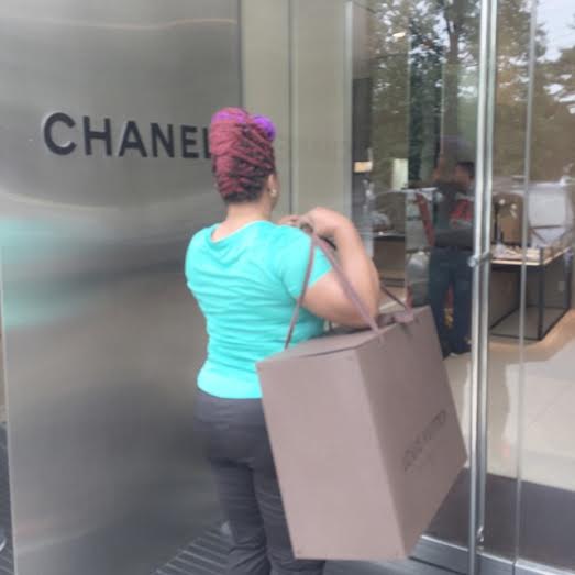 Laide Bakare Goes Shopping Spree In US, Buys G-Wagon Too (Photos)