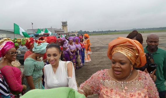 Adams Oshiomoles Young Wife Grand Welcome In Imo State