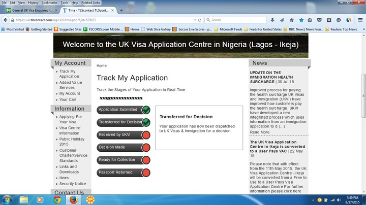 Uk visa tracking