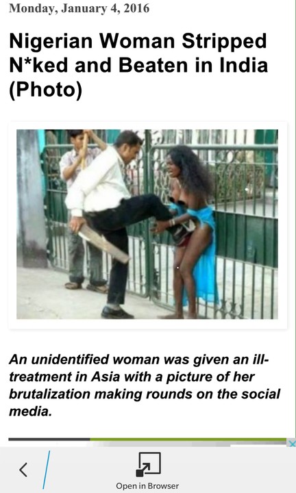 Nigerian Woman Stripped N Ked And Beaten In India Photo Crime Nigeria