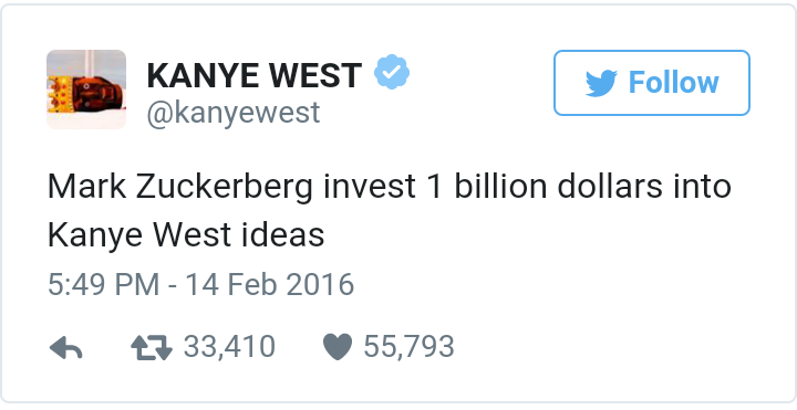 Kanye West once said he was $53M in debt and asked Mark Zuckerberg for a