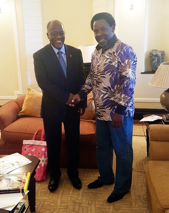 TB Joshua Visits Home Of Tanzania's President Magufuli ...