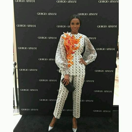 Agbani Darego Stuns At Giorgio Armani Event In South Africa