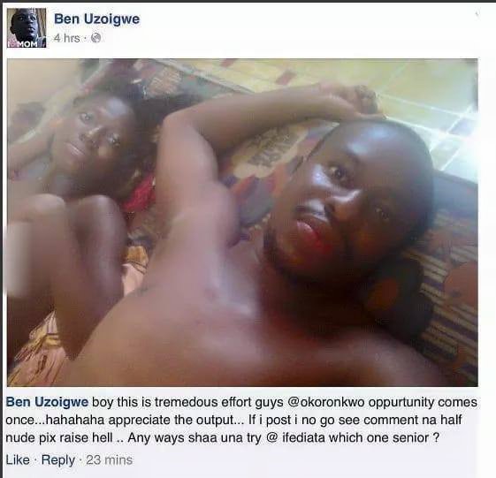 Nigerian Man Shares Unclad After-sex Picture Of Himself And Wife - Family picture