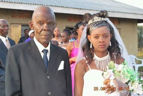 See The Wedding Photos Of This Old Man And This Young Pretty Girl