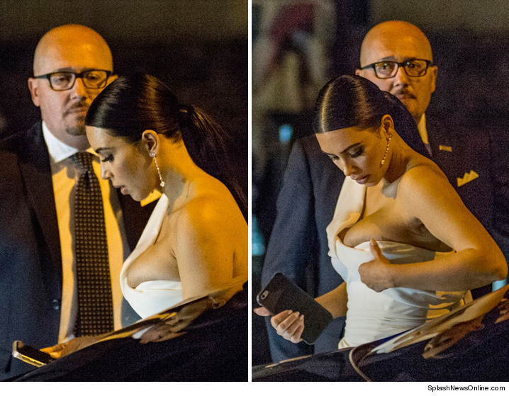Kim Kardashian's boobs are OUT OF CONROL at Rome opera premiere - heat