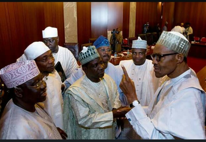 Caption This Photo Of Buhari With APC Governors - Politics - Nigeria