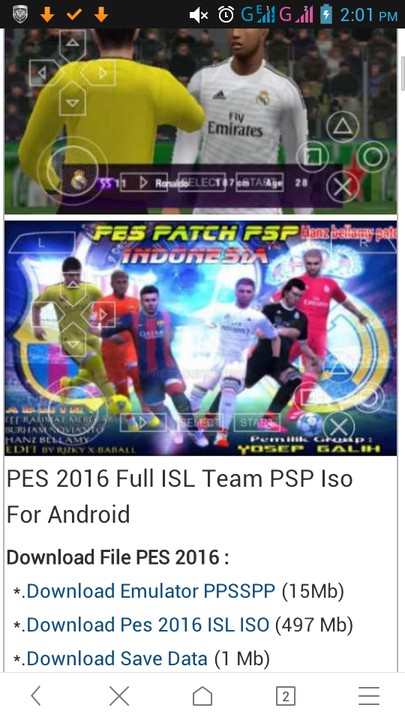 Download PES 2016 ISO For PPSSPP (only Working Link) - Gaming - Nigeria