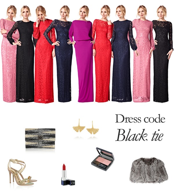 black tie dinner dress code for ladies