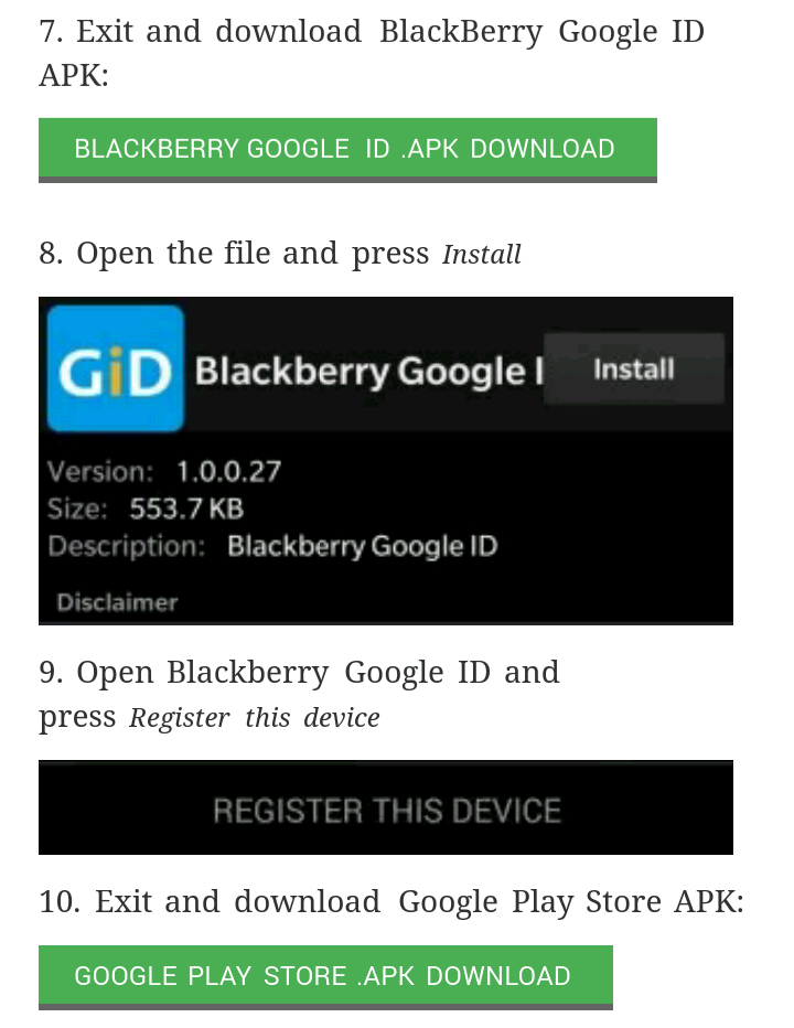 Step's On How To Install "Google Play Store" On BlackBerry 10. - Phones