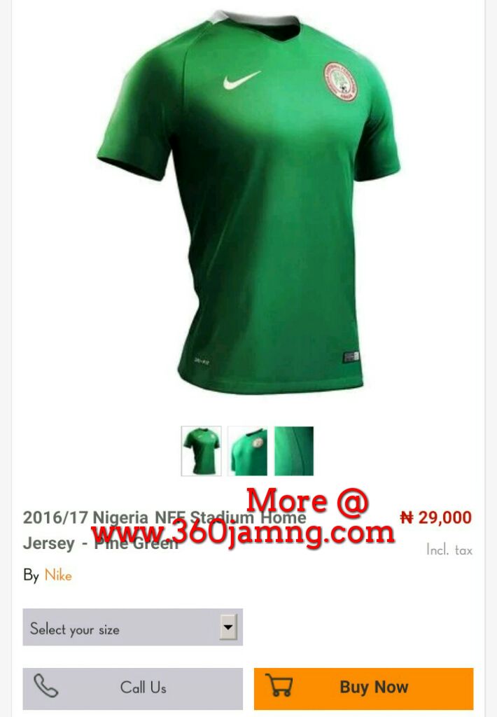 Nike Football Nigeria stadium home jersey in white