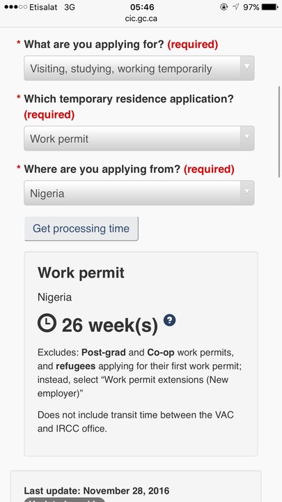 Spouse Open Work Permit (sowp)timeline - Travel (4) - Nigeria