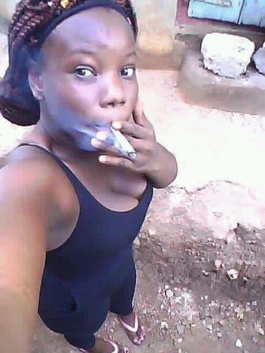 Selfie Of A Nigerian Girl Smoking Weed Goes Viral