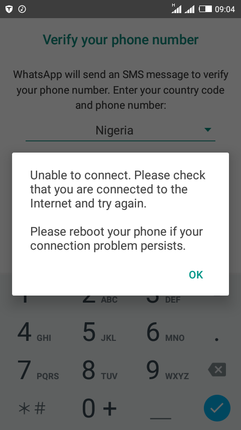 whatsapp call says connecting but doesnt connect