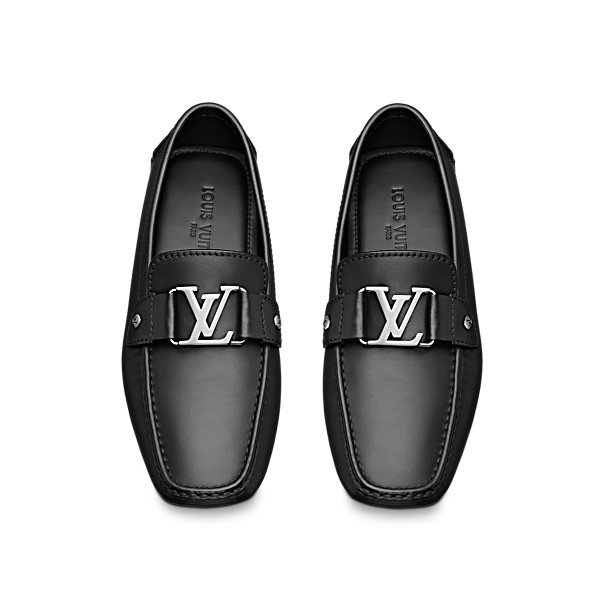 Monte carlo leather flats Louis Vuitton Black size 43 EU in
