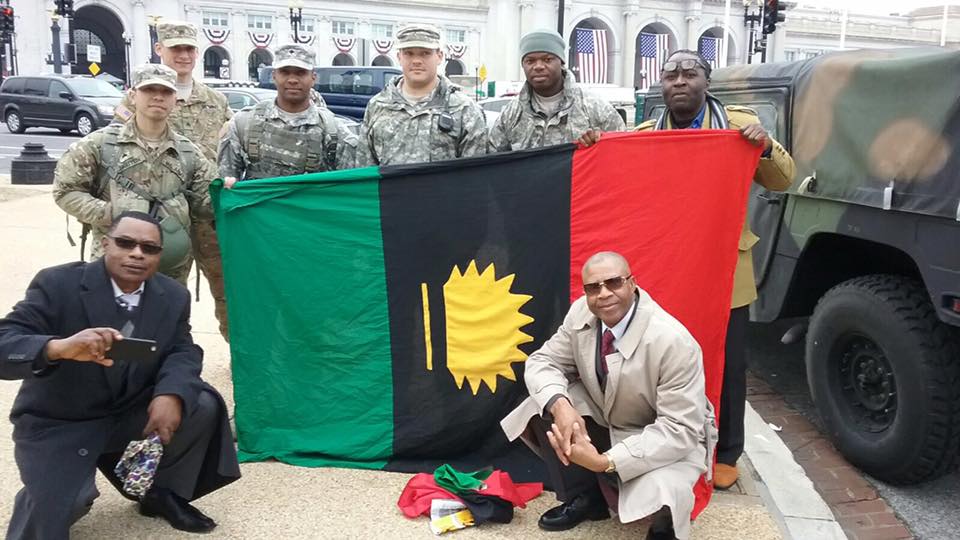 IPOB At Trump Inauguration, With US Marines Holding ...