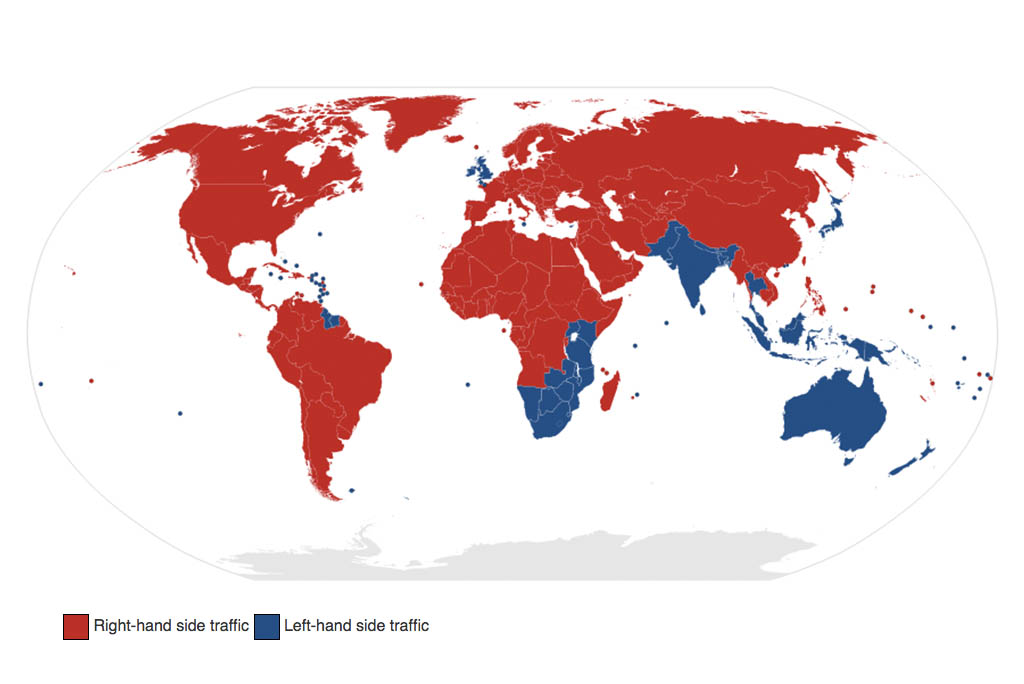 65 Countries That Drive On The Left Side Of The Road 1 Country Will 