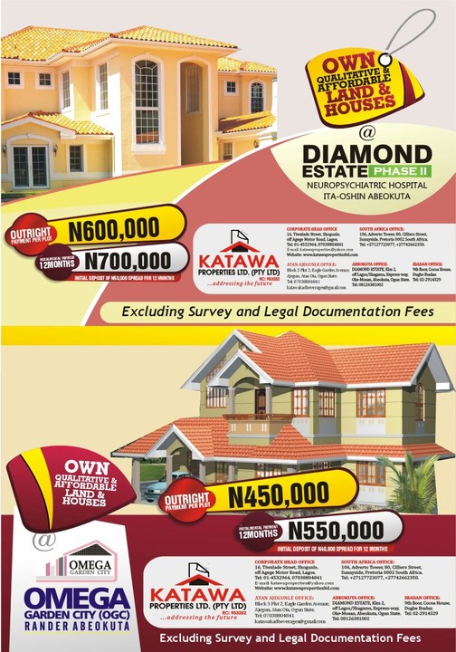 Katawa Properties Ltd 08150329297 Properties Nigeria