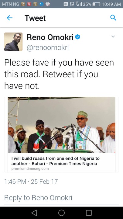 Reno Omokiri Shades Buhari On Twitter Politics Nigeria