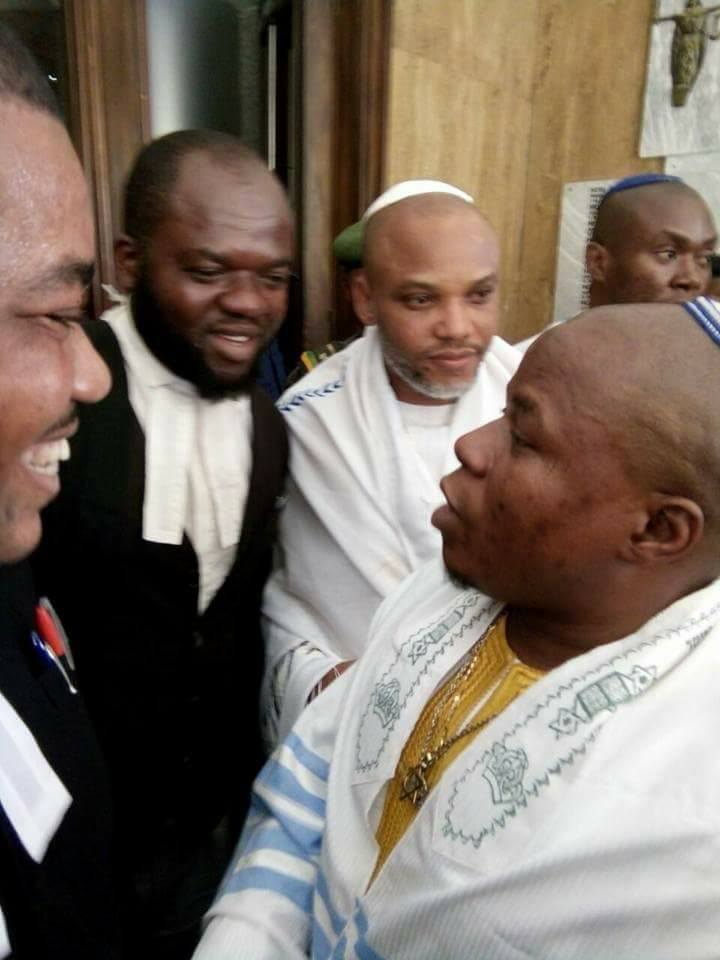 Photos Of Nnamdi Kanu In Court In His Jewish Outfit ...