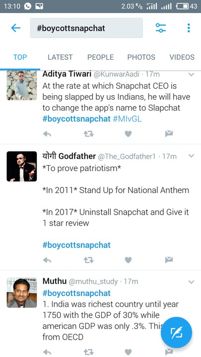 Indians Boycott Snapchat Pics Phones Nigeria