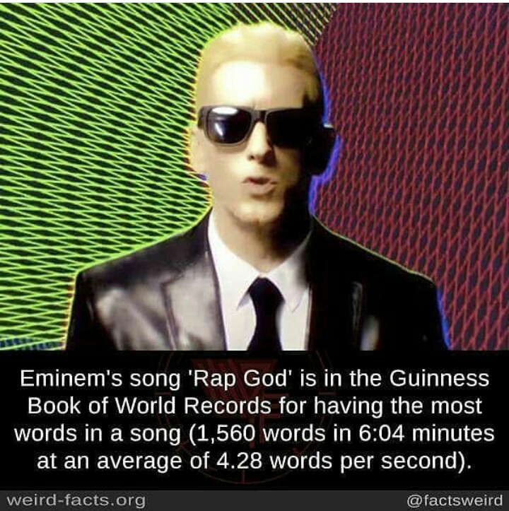 Eminem's 'rap God' In The Guinness Books Of Record For Most Words -  Celebrities - Nigeria