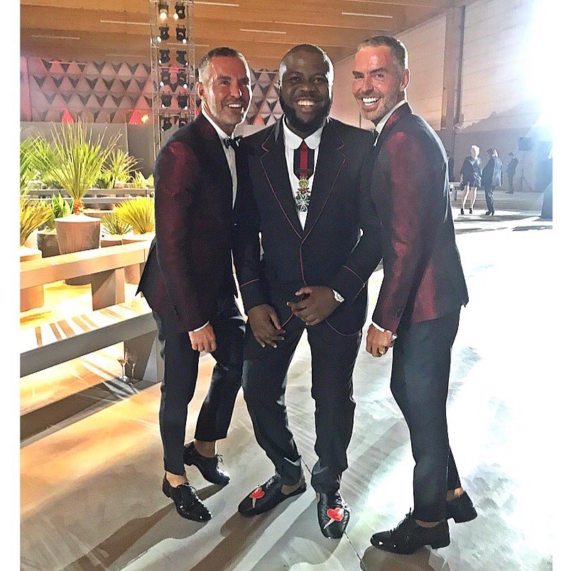 Hushpuppi Poses With Fashion Brothers 