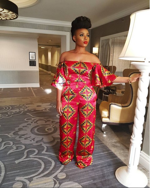 Yemi Alade Stuns In Red Native Jumpsuit - Celebrities - Nigeria